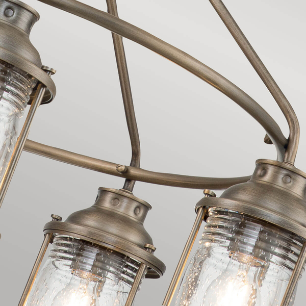 Lampa wisząca ogrodowa Ashland Bay KL-ASHLANDBAY-5P-BU Kichler IP44 brązowa