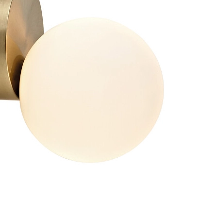 Łazienkowy kinkiet szklany Ice Ball 8126 biała lampa okrągła