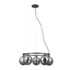 Szklana lampa wisząca Molite PND-1098-5R-BK kulista loftowa czarna