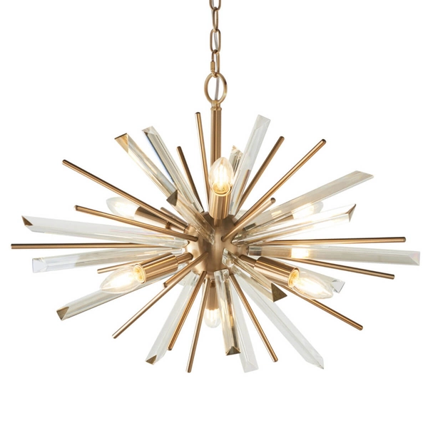 Lampa na łańcuchu wisząca L&-181936 Light& druciana złota