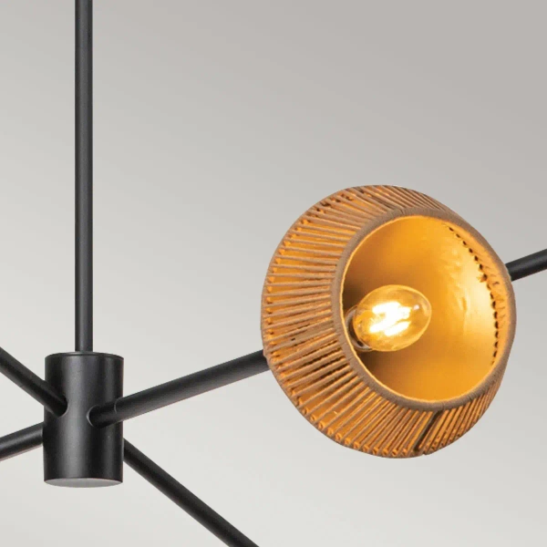 Designerska wisząca lampa Daphne ALM-DAPHNE6-MB nad stół czarny