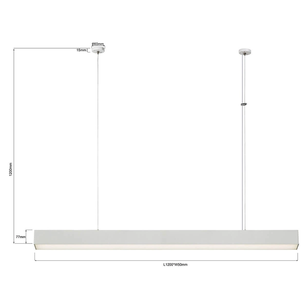 Lampa wisząca nad stół Luci LP-1401/1P L WH Smart LED 45W 3000-6000K biała