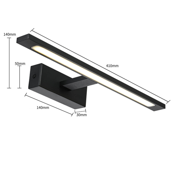 Łazienkowy kinkiet ścienny Isla GS-LWB-12W BK CCT Light Prestige LED 12W regulacja barwy IP44 czarny