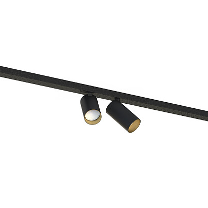 6-punktowa lampa reflektorowa Mono 7770 metalowa do salonu czarna