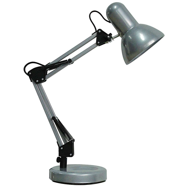 Stojąca LAMPA stołowa SAMSON 4213 Rabalux loftowa LAMPKA biurkowa metalowy reflektorek regulowany srebrny