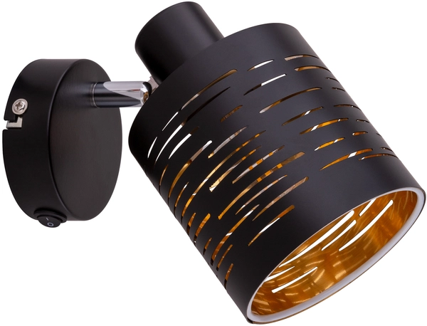 Ścienna lampa regulowana Tunno 15342- 1 czarna złota