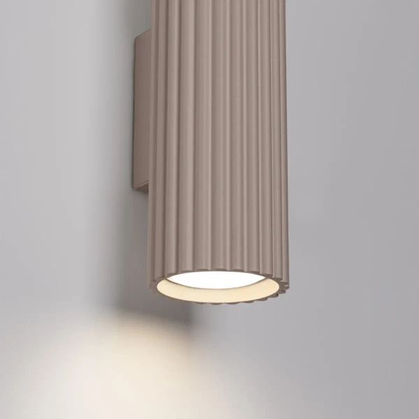 Naścienna lampa ryflowana KARBON SL.1776 tubka góra-dół kaszmirowa