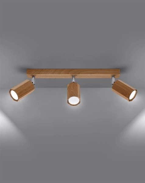 Ruchoma lampa salonowa SL.1030 drewniane reflektorki
