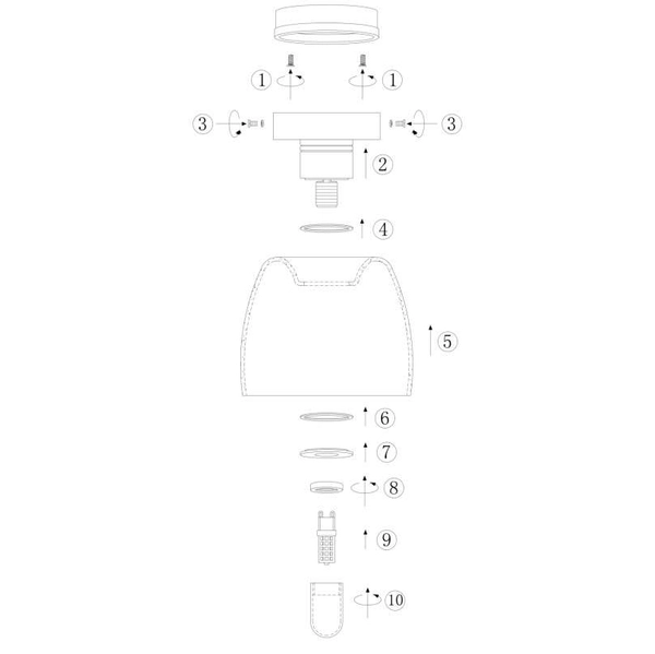 Łazienkowa LAMPA sufitowa TYLER 30164/01/02 Lucide szklana OPRAWA skandynawska IP44 mosiądz przydymiona