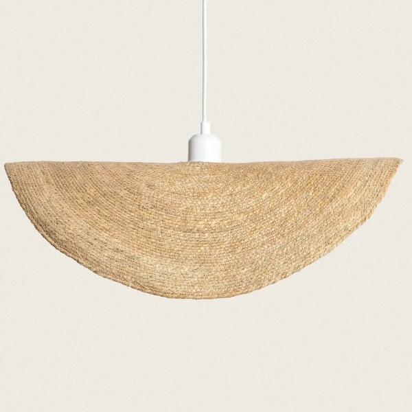 Wisząca lampa japandi Boho ABR-LW5-BH50-E27 Abruzzo włókno naturalne brąz