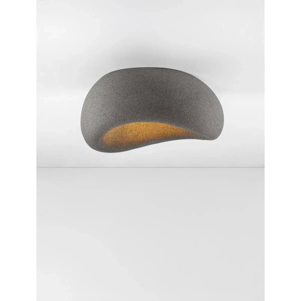 Plafon sufitowy kopuła PALINZA LE45330 z żywicy do salonu szara