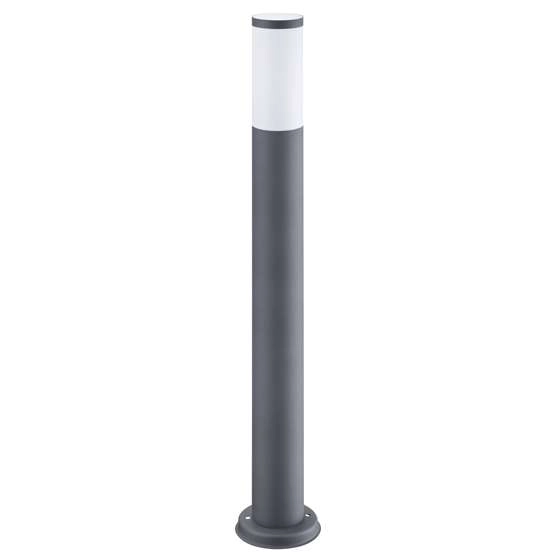 Zewnętrzna LAMPA stojąca OSLO 300959 Polux metalowa OPRAWA ogrodowy SŁUPEK IP44 outdoor szary