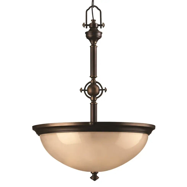 Lampa wisząca do jadalni Mayflower HK-MAYFLOWER-P-C Hinkley kopuła brązowa