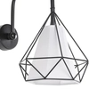 Industrialna lampa ścienna HIRA 314567 Polux druciany diament czarny