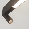 Wisząca lampa z reflektorem 23254 LED 7W + 32W 3000K belka czarny