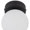 Sufitowa lampa Vox 5613 bańka kula do sypialni czarna biała