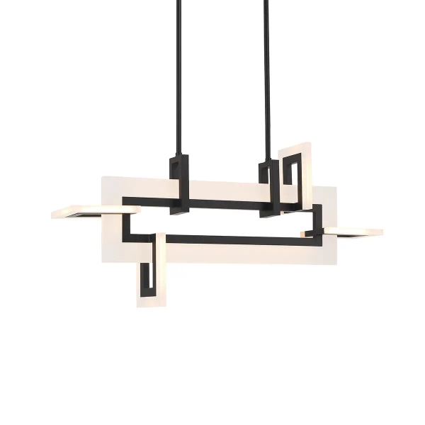 Prostokątna lampa wisząca Inizio QN-INIZIO-LP-S-BK LED 46W 3000K czarny