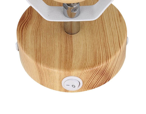 Lampa ścienna Wiho 54018-1 skandynawska biała drewno