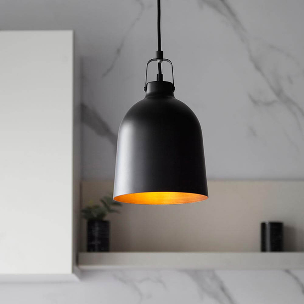 Wisząca lampa nad stół Lazenby 98424 do jadalni czarny ceglany