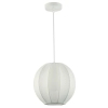 Skandynawska lampa wisząca Dana ML1805 kula tkanina biały