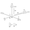 LAMPA sufitowa PUMA P0404 Maxlight loftowa OPRAWA metalowa LED 28W 3000K tuby czarne