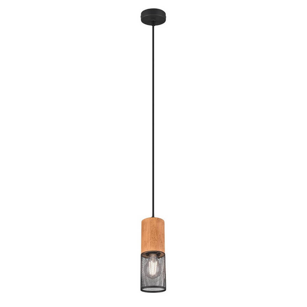 Pojedyncza lampa wisząca  Tosh 304300132 tubka czarna brązowa