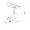 Szynowa lampka led 1-obwodowa 11314 LED 5W 3000K czarny