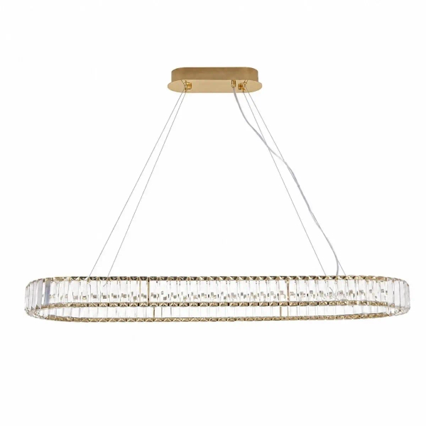 Wisząca lampa glamour ADONIS złota ST-8877P-100 1xLED 15W 3000K owalna