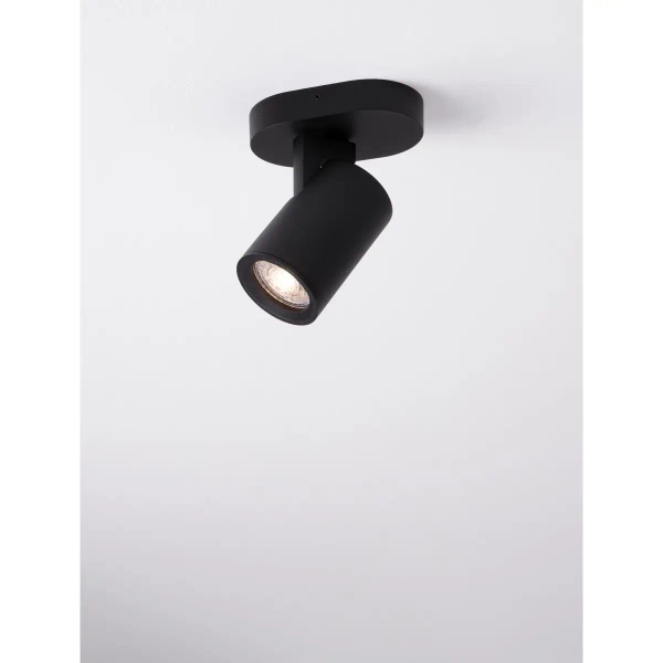 Sufitowa lampa do sypialni LUNBIRA LE45658 z regulacją tuba czarna