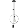 Lampa wisząca Trosti PND-428892-BK Italux do salonu koło czarne