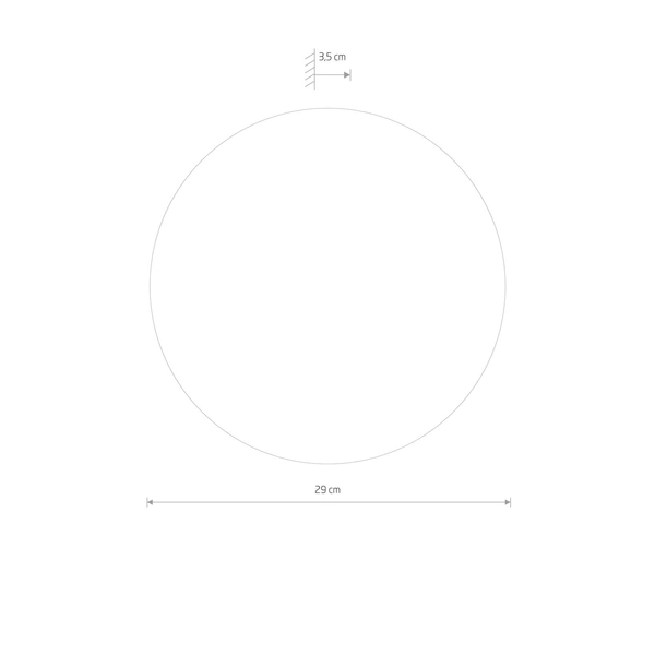 Szklany kinkiet ścienny Ring LED 9W 3000K lustro chrom