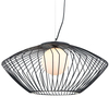 Industrialna LAMPA wisząca ZENO MDM-3844-1 BK Italux metalowa OPRAWA druciany ZWIS szklana kula ball czarna