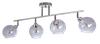 Lampa sufitowa VEN K165-4 szklane klosze molekuły chrom przydymione