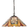 Wisząca lampa salonowa Hector 64162 witrażowa na łańcuchu kolorowa