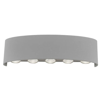 Ogrodowy kinkiet srebrny Carlo LED 8W 3000K elewacyjny outdoor