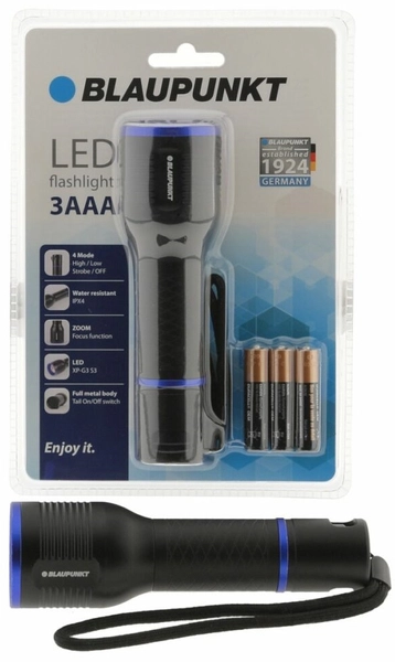 Latarka ledowa Blaupunkt LAAA-800 6W na baterie czarna