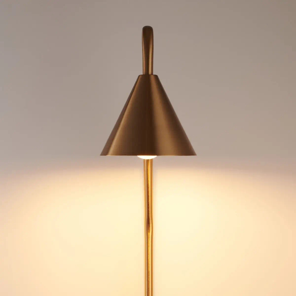 Metalowa lampa ścienna PRIMO gold ST-8538 gold do biura stożek złoty