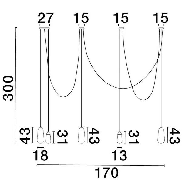 Podwieszana lampa kuchenna Baden LE43371 biała czarna