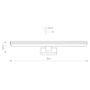 Srebrna galeryjka nad lustro Picasso 8131 kinkiet LED 12W 4000K
