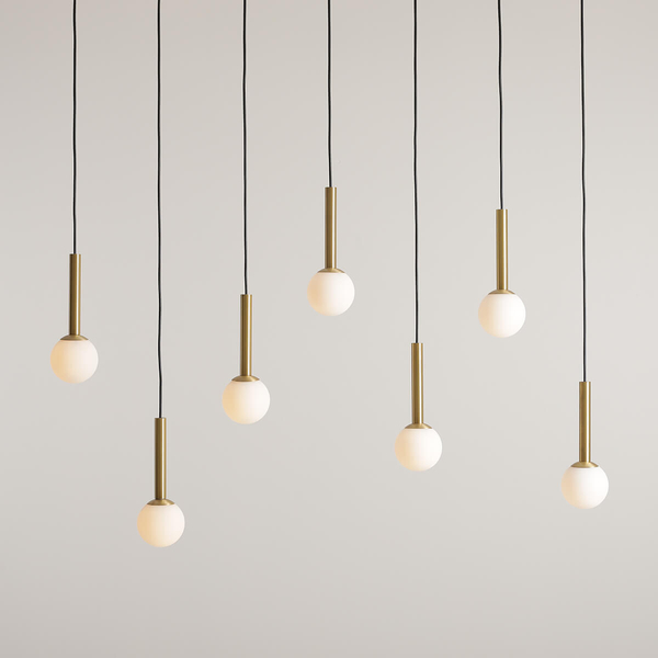 Wisząca lampa kaskada Riu 1121T40 Aldex do salonu molekuły czarna