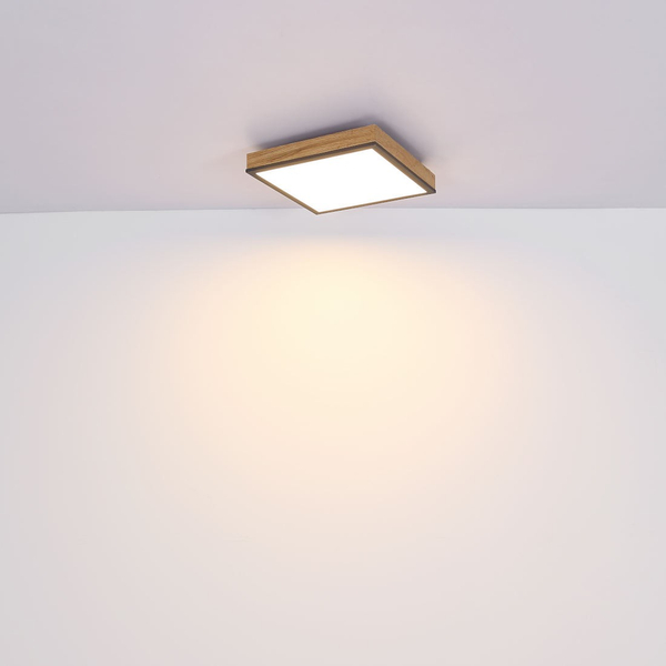 Skandynawska LAMPA sufitowa DORO 416080WD3 Globo ekologiczny plafon LED 36W 3000K do gabinetu drewno