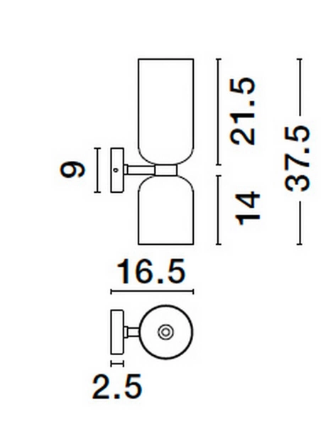 Loftowa lampa ścienna Repos do sypialni czarna przydymiona