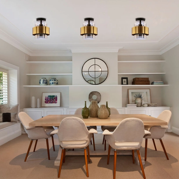 Lampa sufitowa Spiega 31-56313 Candellux tuba dymiona czarna mosiądz