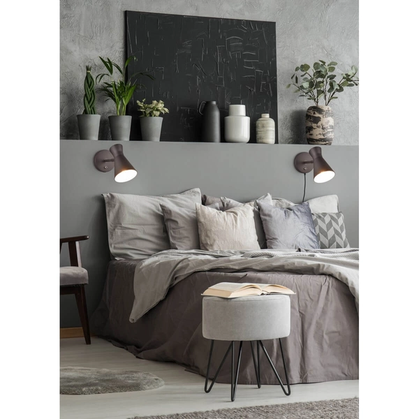 Lampa przyścienna z włącznikiem Enzo R20781732 do czytania czarny