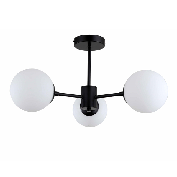 Czarna lampa wisząca Roma LP-1345/3P BK Light Prestige kule szklane