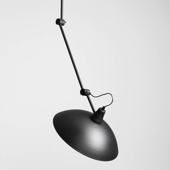 Industrialna lampa sufitowa MELOS 808PL_G1_Z regulacja kopuła czarna