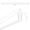 Szynoprzewód podtynkowy magnetyczny 150cm Magnetic Track ML2162 czarny