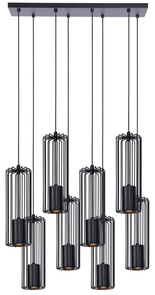 Wisząca lampa Falcon K-4933 kaskada nad łóżko czarna
