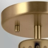 Cylindryczna lampa wisząca York mosiądz jasnoniebieska 1xE27 do salonu ELS-YORK-MP-PNBR-PB
