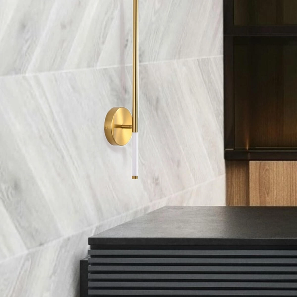 Ścienna lampa listwa FRESCO ST-MD1024S LED 8W 3000K złoty